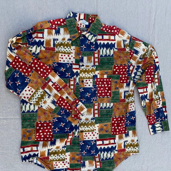 Territory Ahead African-inspired print long sleeve - Picture 1 of 5